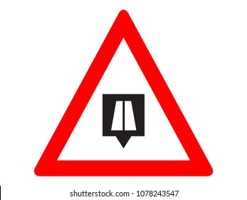 Vector illustration of a Highway Ahead Warning Traffic Sign