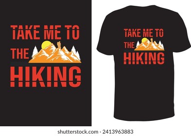 Vector illustration of a hiker climbing to top of mountain 