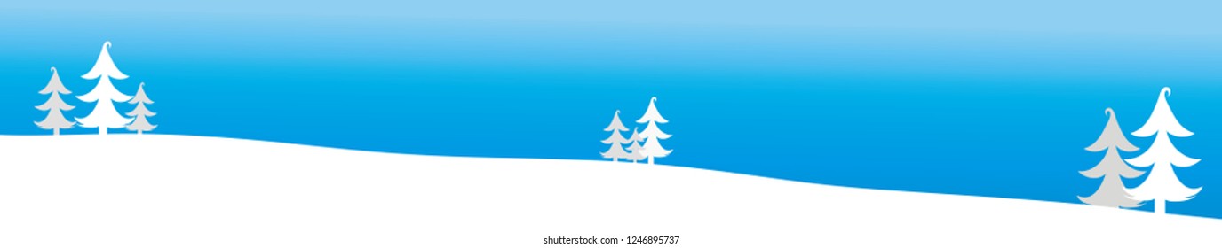 Vector illustration of hill in the mountains in winter.