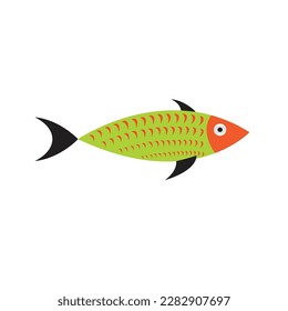 Vector illustration of Hilsafish (National fish of Bangladesh) popular fish in Pohela Boishakh and jamai sasthi among Bengali's in kolkata (Tenualosa ilisha) hilsa herring terbuk ilish, or hilsa shad