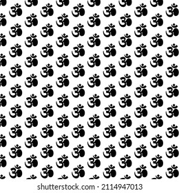 Vector illustration of hindu cast om pattern