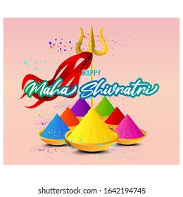 vector illustration  for Hindu festival Maha Shivratri .