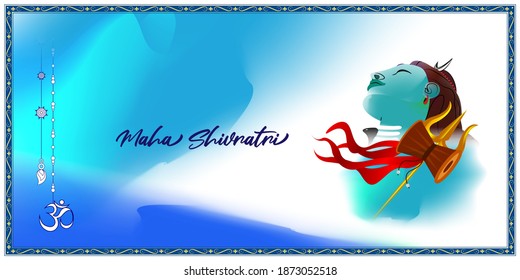 vector illustration  for Hindu festival Maha Shivratri .