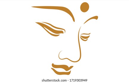 A vector illustration of Hindu Goddess Durga.