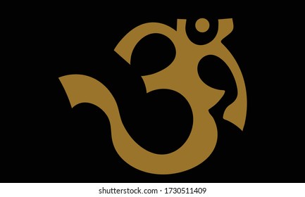 A vector illustration of "Hindu religion symbol OMM"