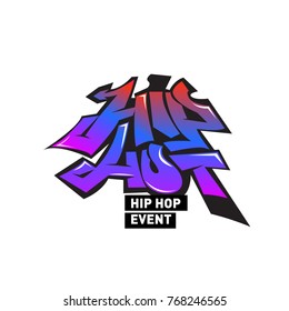 Vector illustration for hip hop logo