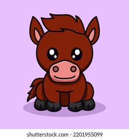 Ilustración vectorial de un animal hipopótamo y chibi