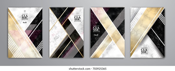 vector illustration. Hipster frame design and background, imitation of marble and gold. Graphic element for booklet design, flyer, card and cover.