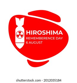 vector illustration of Hiroshima day with Hiroshima Peace Memorial. August 6th. japanese bombing memorial poster in world war 2