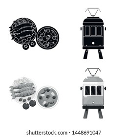 Vector illustration of and historic logo. Collection of and country stock vector illustration.