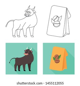 Vector illustration of and historic symbol. Collection of and country stock vector illustration.
