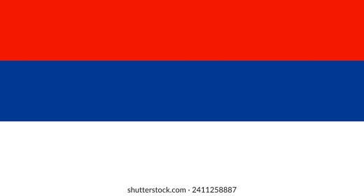 Ilustración vectorial de la bandera cronológica histórica de Serbia entre 1992 y 2004