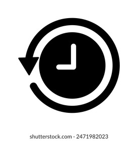 Vector illustration of history icon on a white background