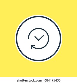 Vector Illustration Of History Outline. Beautiful Application Element Also Can Be Used As Past Element.