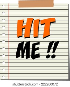   vector illustration of a hit me