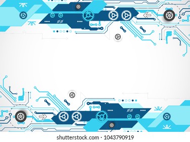 Vector illustration, Hi-tech digital technology and engineering theme