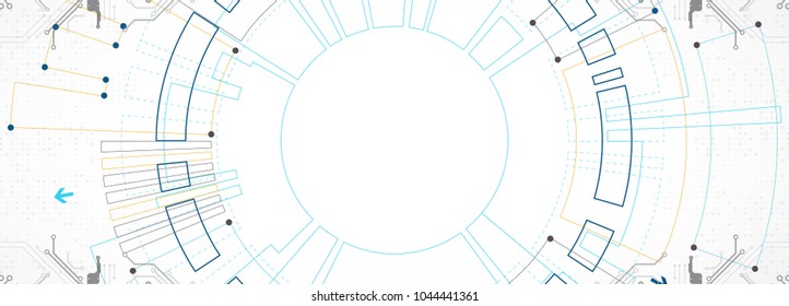 Vector illustration, Hi-tech digital technology and engineering theme