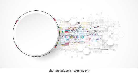 Vector illustration, Hi-tech digital technology and engineering theme
