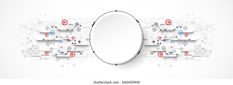 Vector illustration, Hi-tech digital technology and engineering theme
