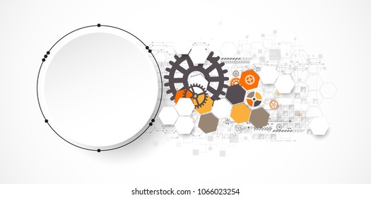 Vector illustration, Hi-tech digital technology and engineering theme
