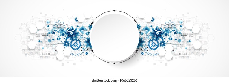 Vector illustration, Hi-tech digital technology and engineering theme
