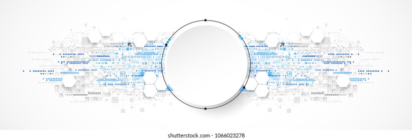 Vector illustration, Hi-tech digital technology and engineering theme
