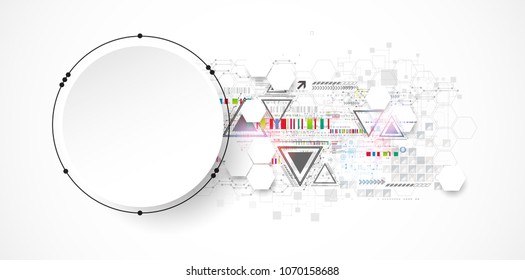 Vector illustration, Hi-tech digital technology and engineering theme
