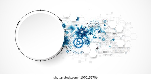 Vector illustration, Hi-tech digital technology and engineering theme
