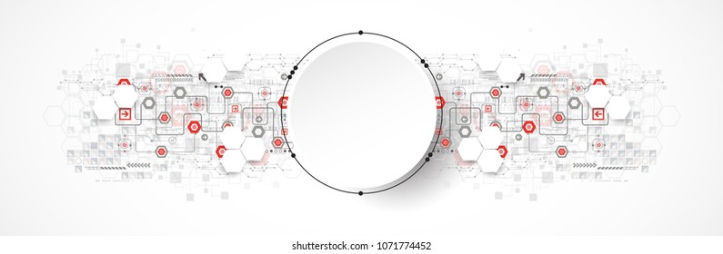 Vector illustration, Hi-tech digital technology and engineering theme