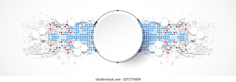 Vector illustration, Hi-tech digital technology and engineering theme