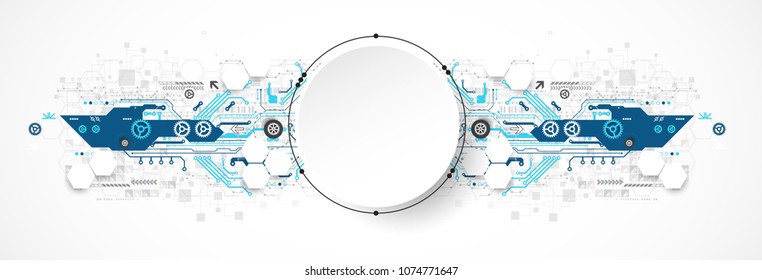 Vector illustration, Hi-tech digital technology and engineering theme