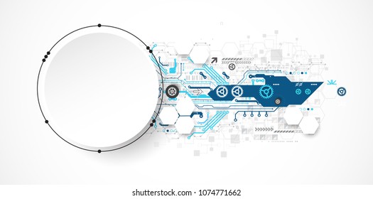 Vector illustration, Hi-tech digital technology and engineering theme