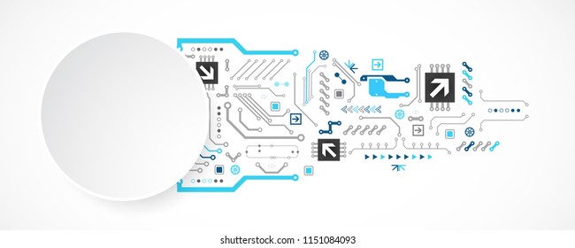 Vector illustration, Hi-tech digital technology and engineering theme