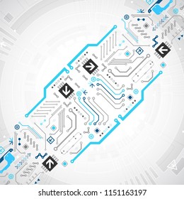Vector illustration, Hi-tech digital technology and engineering theme