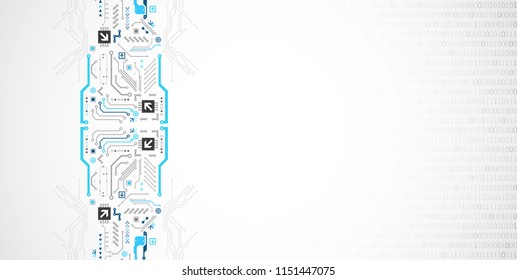 Vector illustration, Hi-tech digital technology and engineering theme