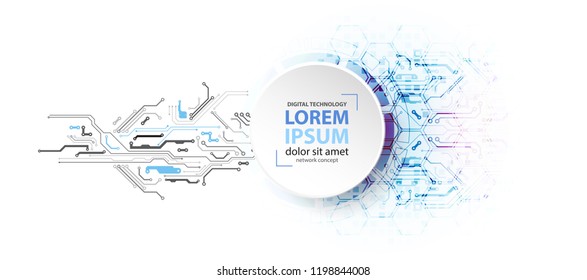 Vector illustration, Hi-tech digital technology and engineering theme