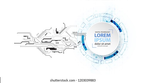 Vector illustration, Hi-tech digital technology and engineering theme