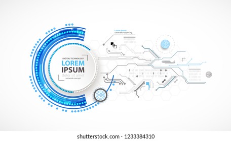 Vector illustration, Hi-tech digital technology and engineering theme