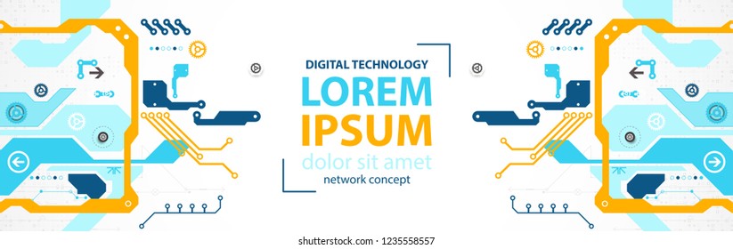 Vector illustration, Hi-tech digital technology and engineering theme