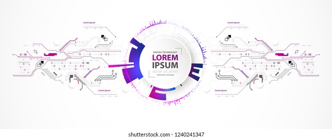 Vector illustration, Hi-tech digital technology and engineering theme