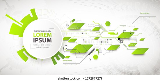 Vector illustration, Hi-tech digital technology and engineering theme