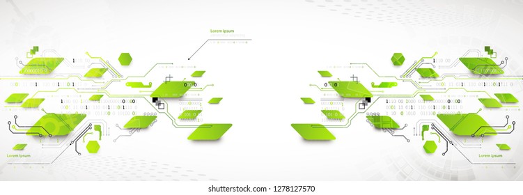 Vector illustration, Hi-tech digital technology and engineering theme