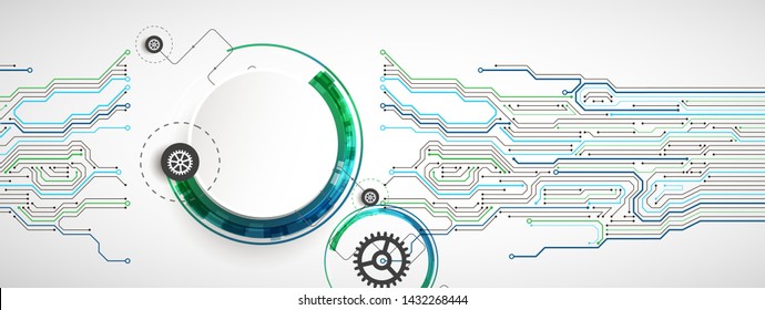 Vector illustration, Hi-tech digital technology and engineering theme