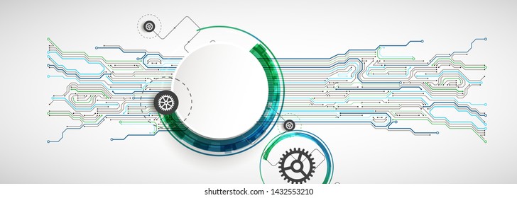 Vector illustration, Hi-tech digital technology and engineering theme