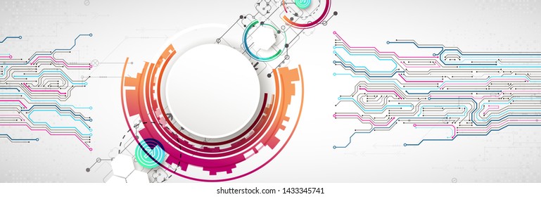 Vector illustration, Hi-tech digital technology and engineering theme