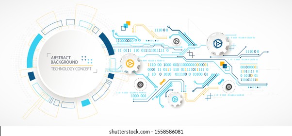 Vector illustration, Hi-tech digital technology and engineering theme