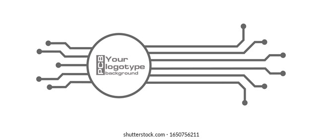 Ilustración de vectores, tecnología digital de alta tecnología y diseño de pcb con logotipo de empresa 