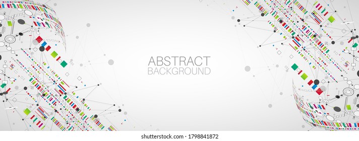 Vector illustration, Hi-tech digital technology and engineering theme.  Abstract background, communication  innovation concept.