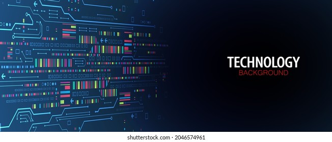 Vector illustration, Hi-tech digital technology and engineering background