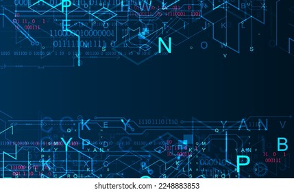 Vector illustration, Hi-tech digital technology and engineering theme